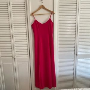 Pretty pink spaghetti strap maxi